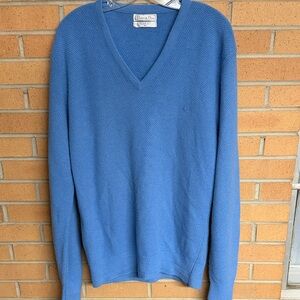 Dior V-Neck Sweater in Cornflower Blue
